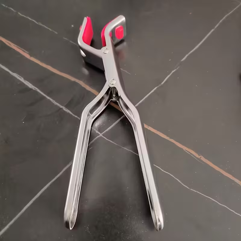 Stainless steel non-slip, high-temperature resistant heating tongs, kitchen gadgets