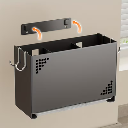 1 Wall-Mounted Chopstick Holder | Space-Saving Kitchen Storage Rack with Cutlery Slot
