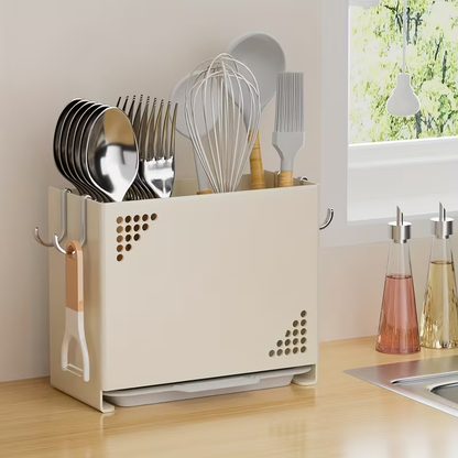 1 Wall-Mounted Chopstick Holder | Space-Saving Kitchen Storage Rack with Cutlery Slot