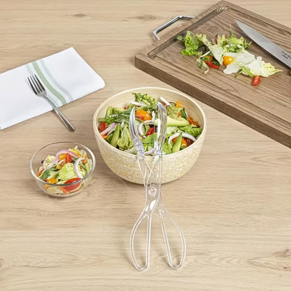 Clear plastic salad scissors and clips - reusable