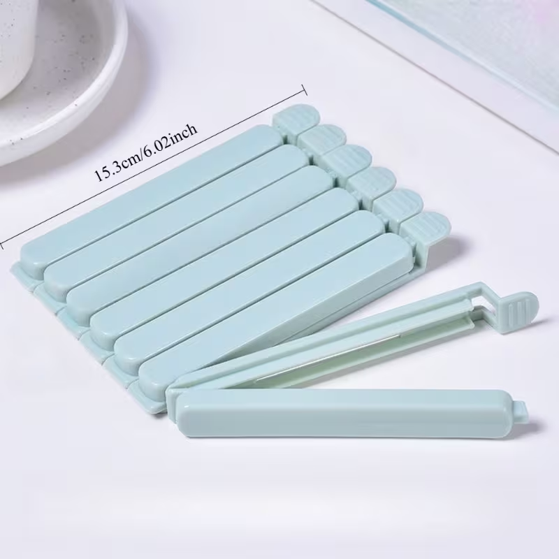 3-pack silicone food bag sealing clips | Moisture-proof, dust-proof, reusable