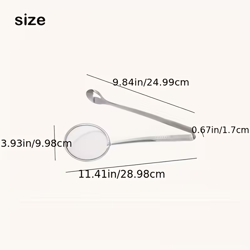 Extended stainless steel oil strainer | Multi-functional non-stick oil pan clamp