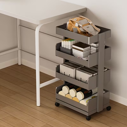 Heavy Duty | Mobile 1-Piece Wheeled Multi-Function Storage Trolley