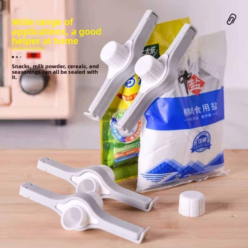 Two food storage and sealing clips, non-contact plastic snack clips