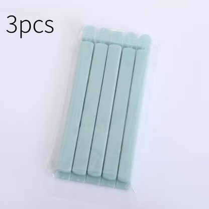 3-pack silicone food bag sealing clips | Moisture-proof, dust-proof, reusable