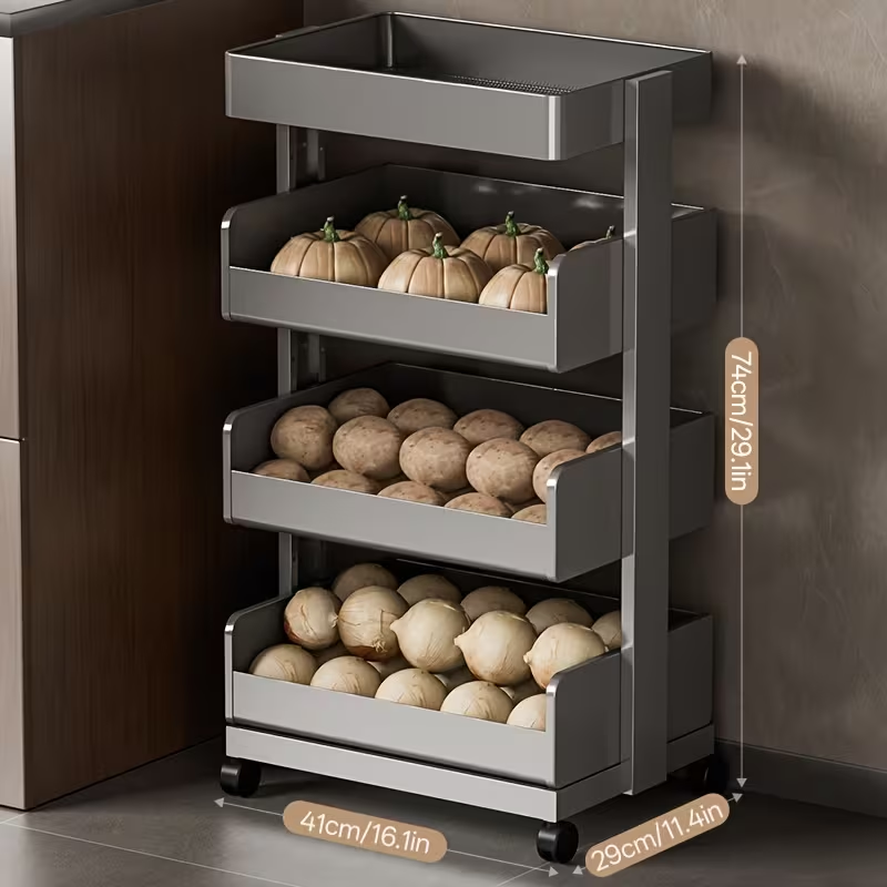 Heavy Duty | Mobile 1-Piece Wheeled Multi-Function Storage Trolley