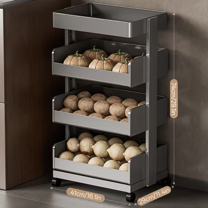 Heavy Duty | Mobile 1-Piece Wheeled Multi-Function Storage Trolley