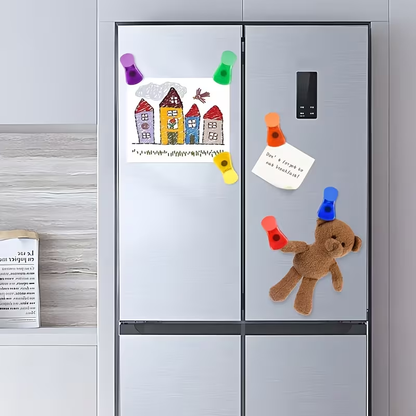 Sealing clips, 3-pack food slice snack bag sealing clips, colorful refrigerator magnetic clips