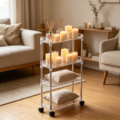 Suitable for home side-standing storage shelves and kitchen storage carts
