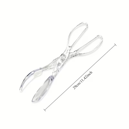 Clear plastic salad scissors and clips - reusable