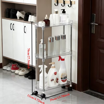 Suitable for home side-standing storage shelves and kitchen storage carts
