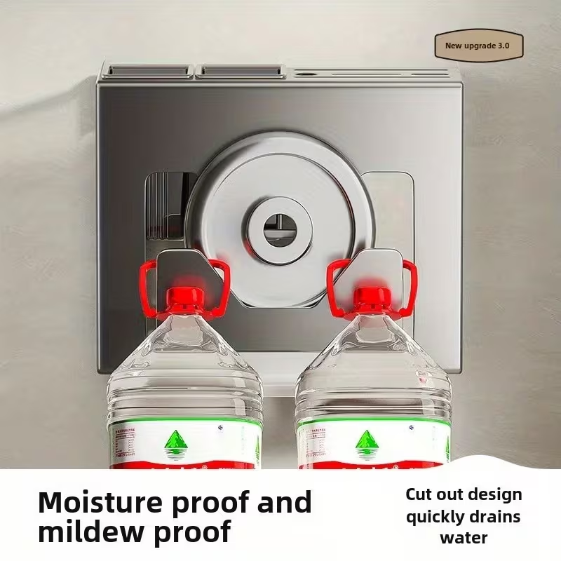 Wall-mounted kitchen knife rack with chopstick holder | Integrated metal storage rack