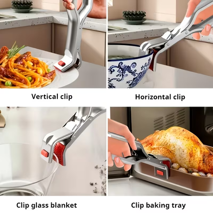 Stainless steel non-slip, high-temperature resistant heating tongs, kitchen gadgets