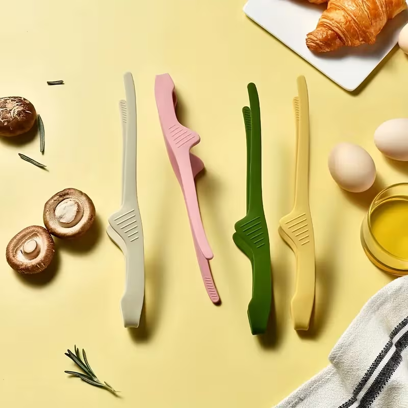 1 Multifunctional Silicone Non-Slip BBQ Food Tongs