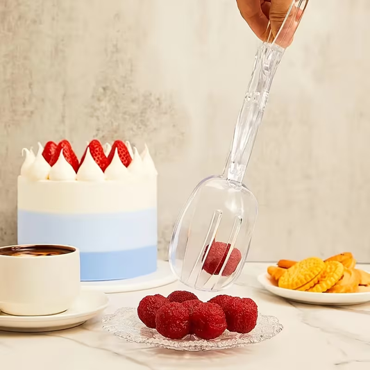 Clear plastic salad scissors and clips - reusable