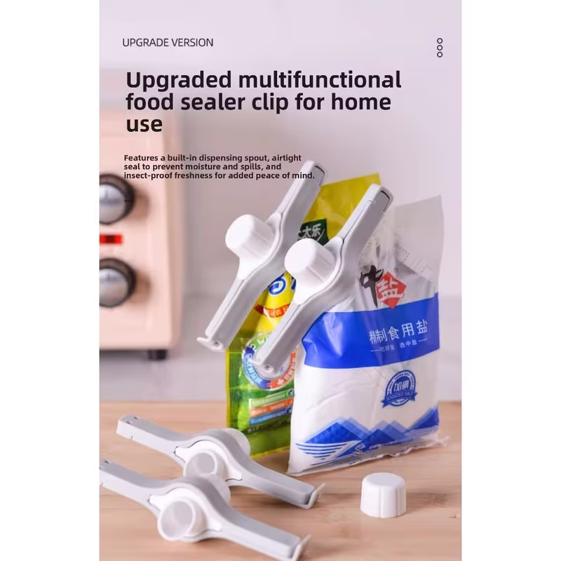 Two food storage and sealing clips, non-contact plastic snack clips