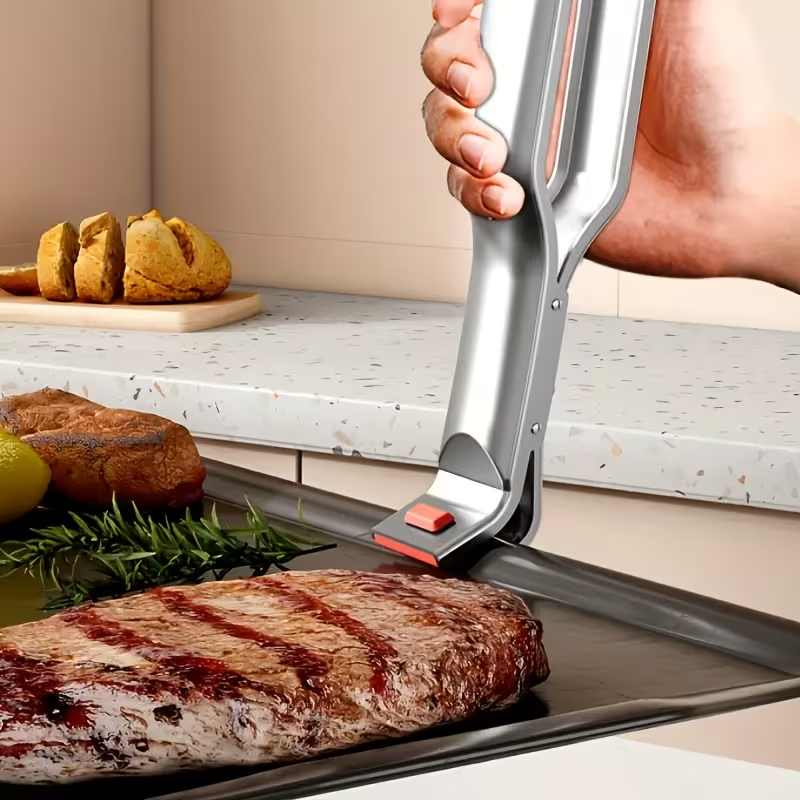 Stainless steel non-slip, high-temperature resistant heating tongs, kitchen gadgets