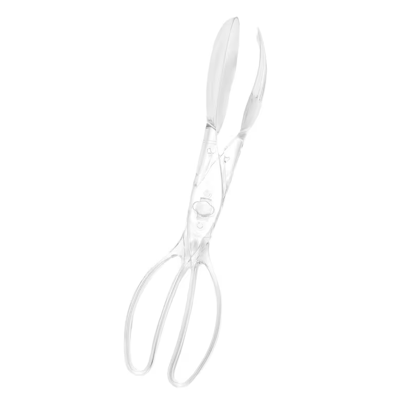 Clear plastic salad scissors and clips - reusable