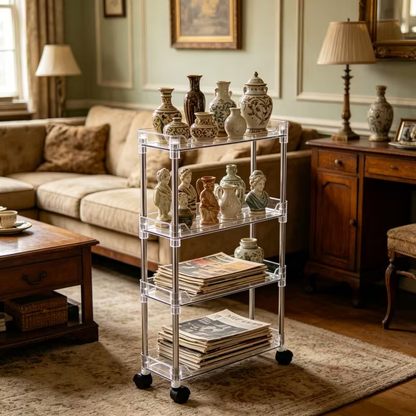 Suitable for home side-standing storage shelves and kitchen storage carts